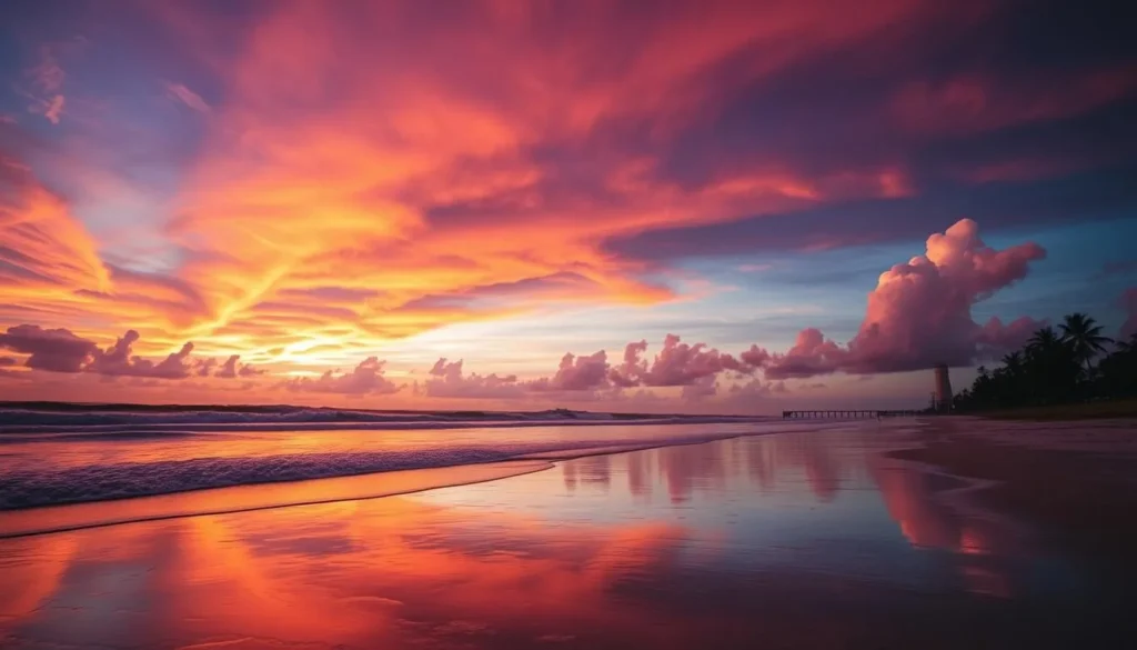 Beautiful sunset at Melbourne Beach in Brevard County, Florida Beautiful sunset at Melbourne Beach in Brevard County, Florida