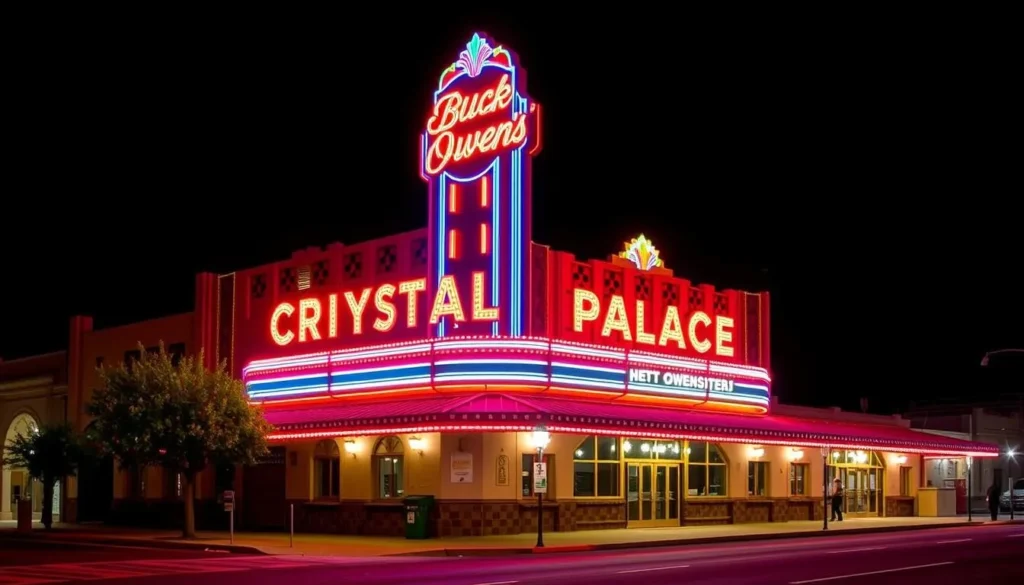 Buck Owens' Crystal Palace with its iconic neon sign in Bakersfield, Kern County - Kern County, California: Best Things to Do Buck Owens' Crystal Palace with its iconic neon sign in Bakersfield, Kern County - Kern County, California: Best Things to Do