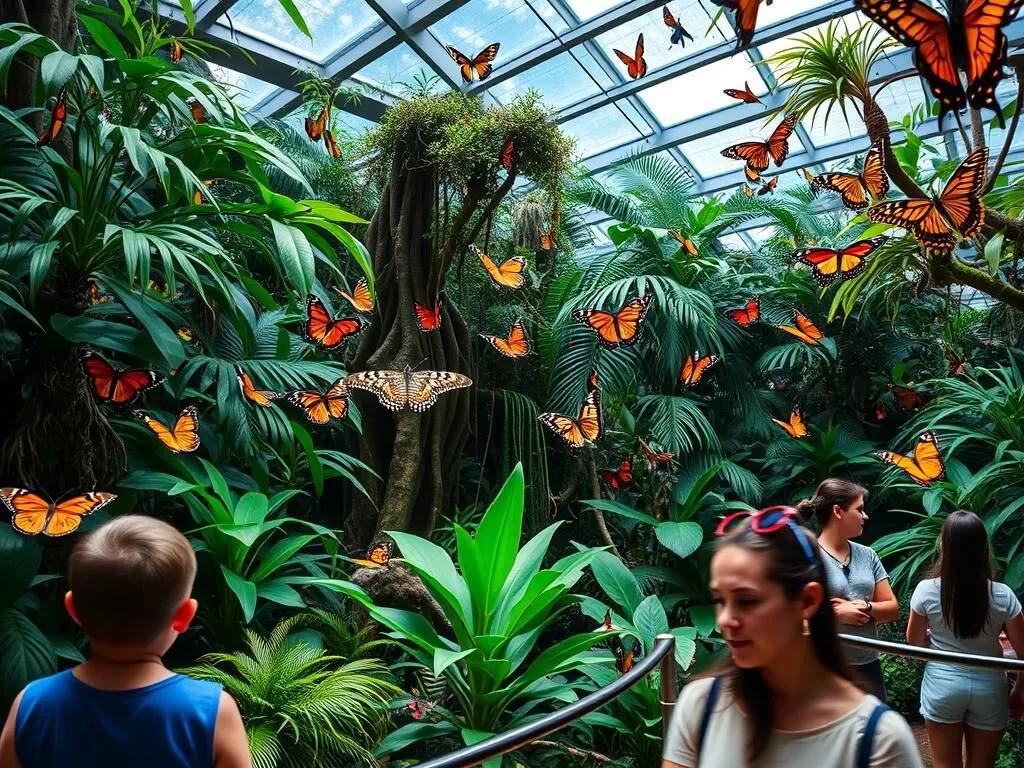 Butterfly exhibit at Florida Museum of Natural History in Alachua County Florida
