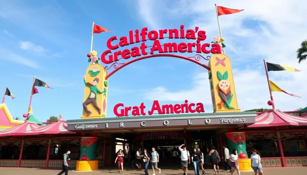 California's Great America theme park entrance