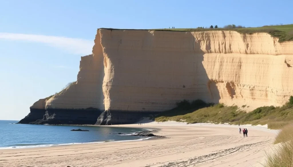 Calvert Cliffs State Park showing the dramatic cliffs and beach area Calvert Cliffs State Park showing the dramatic cliffs and beach area
