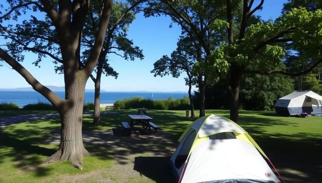 Camping at Lakeside Beach State Park in Orleans County, New York Camping at Lakeside Beach State Park in Orleans County, New York