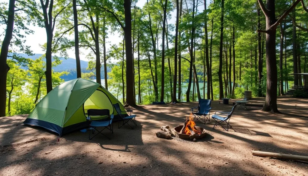 Campsite at Loyston Point Campground near Norris Lake Tennessee Campsite at Loyston Point Campground near Norris Lake Tennessee