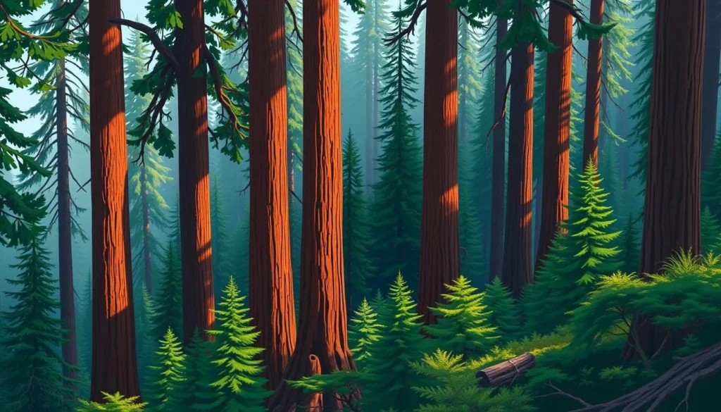 Capture the majestic redwood forests of the Coast Ranges