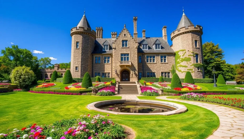 Castle Farms in Charlevoix with its stone towers, beautiful gardens, and historic architecture Castle Farms in Charlevoix with its stone towers, beautiful gardens, and historic architecture