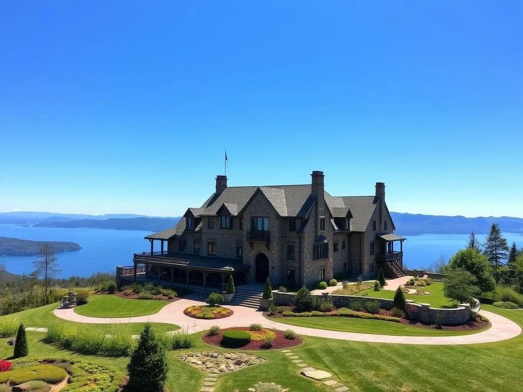 Castle in the Clouds mansion overlooking Lake Winnipesaukee from Moultonborough Castle in the Clouds mansion overlooking Lake Winnipesaukee from Moultonborough