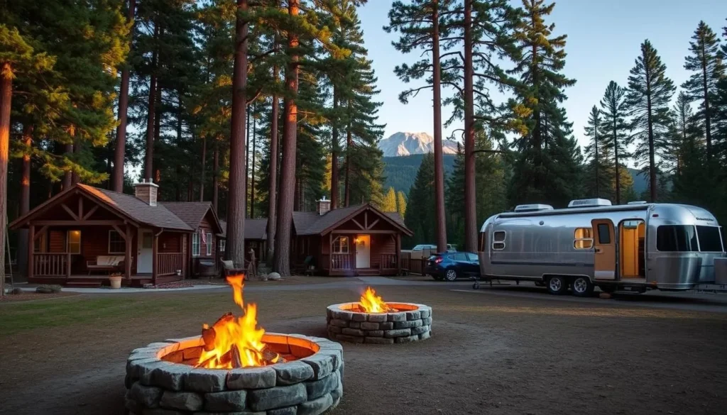 Cave Springs Resort in Dunsmuir with cabins and mountain views in Shasta County California Cave Springs Resort in Dunsmuir with cabins and mountain views in Shasta County California