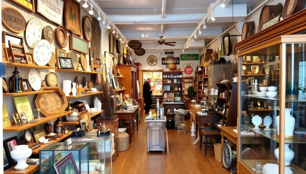 Charming antique shop in Montgomery County, New York displaying vintage items and local crafts Charming antique shop in Montgomery County, New York displaying vintage items and local crafts