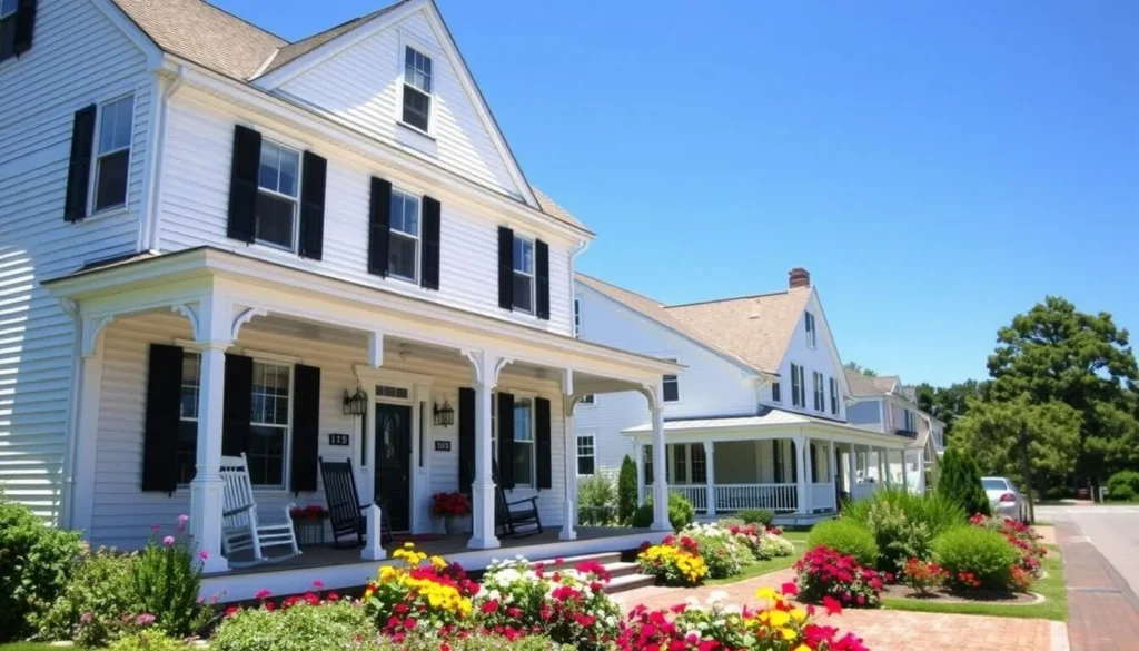 Charming bed and breakfast in Ogunquit village with flowers and New England architecture