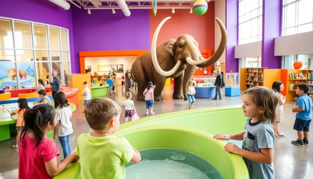 Children engaged in interactive exhibits at the Children's Discovery Museum of San Jose Children engaged in interactive exhibits at the Children's Discovery Museum of San Jose