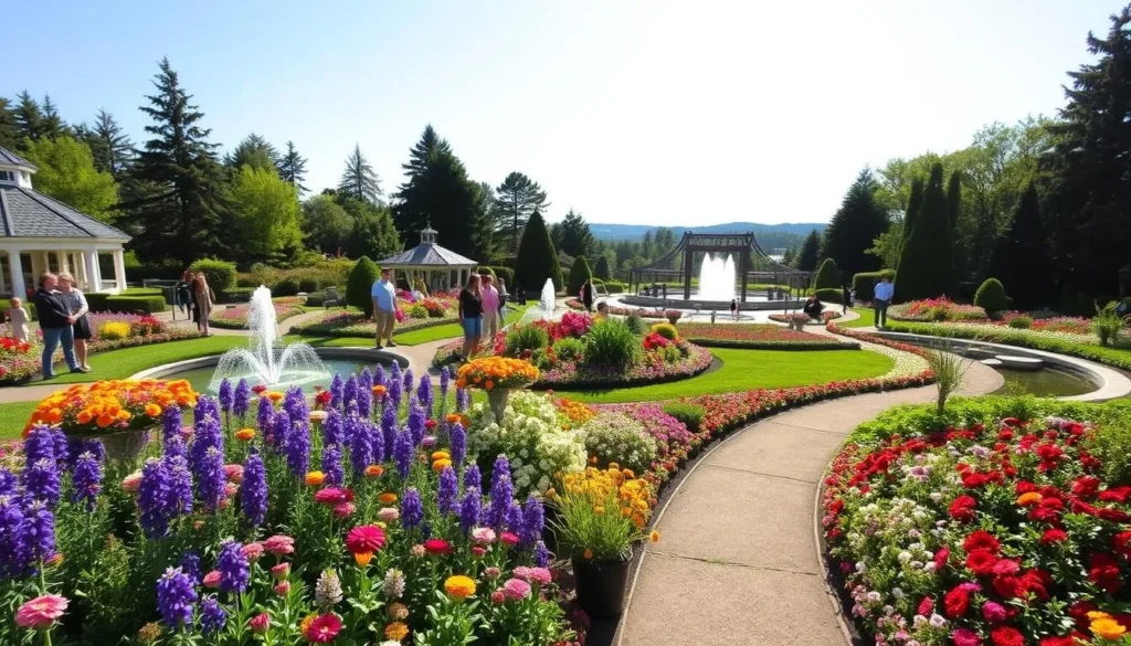 Coastal Maine Botanical Gardens with colorful flowers and walking paths Coastal Maine Botanical Gardens with colorful flowers and walking paths
