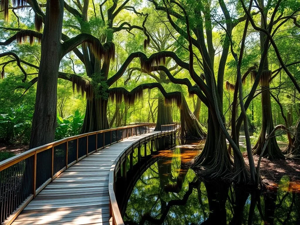 Corkscrew Swamp Sanctuary boardwalk in Collier County Florida Corkscrew Swamp Sanctuary boardwalk in Collier County Florida