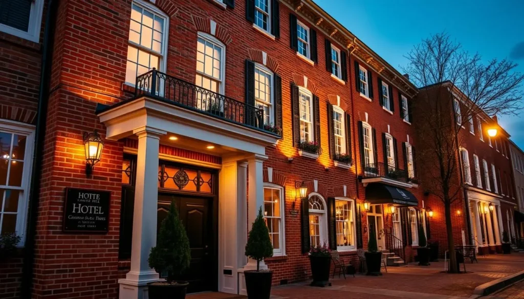 Cozy boutique hotel in Old Town Alexandria with colonial architecture, a short drive from Mount Vernon