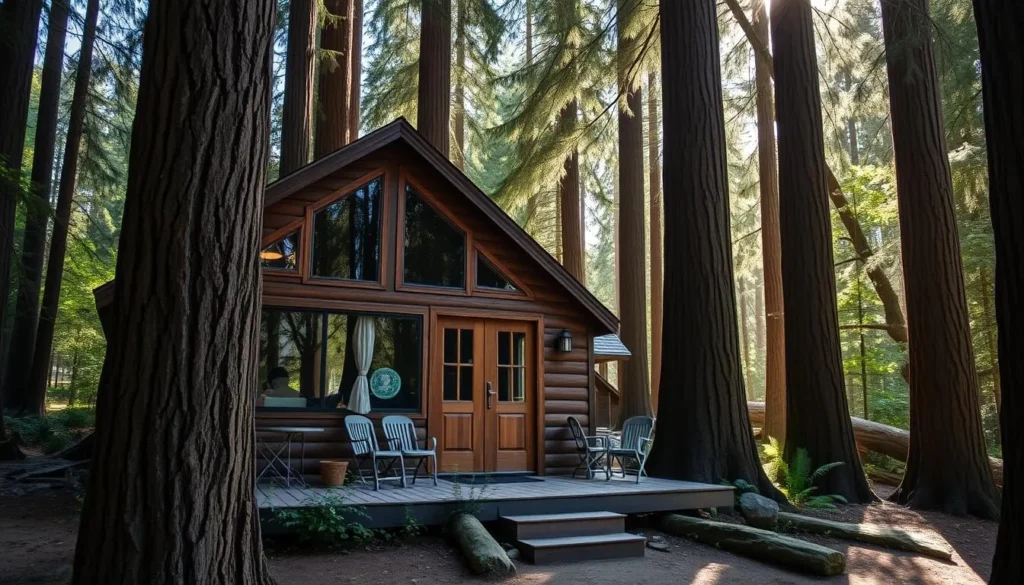 Cozy cabin accommodation nestled among redwood trees in Del Norte County Cozy cabin accommodation nestled among redwood trees in Del Norte County