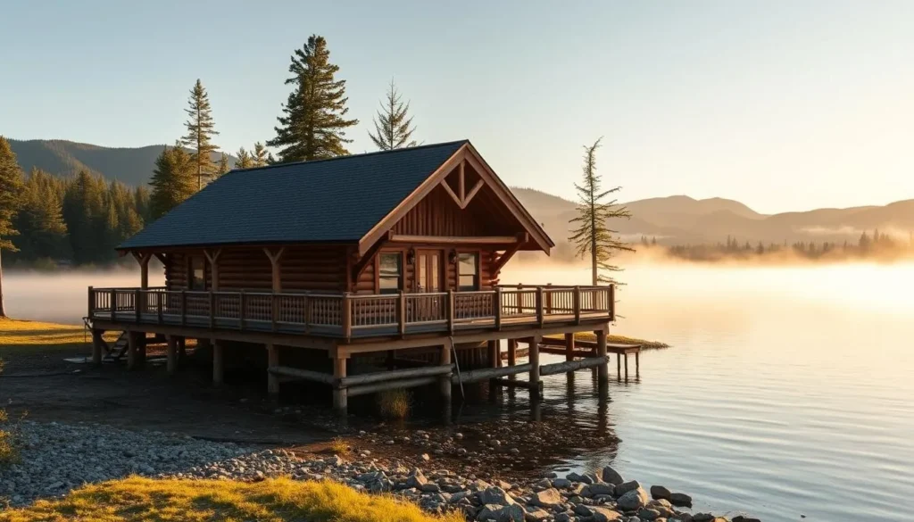 Cozy lakeside cabin at Lake Willoughby with a deck overlooking the water and mountains Cozy lakeside cabin at Lake Willoughby with a deck overlooking the water and mountains