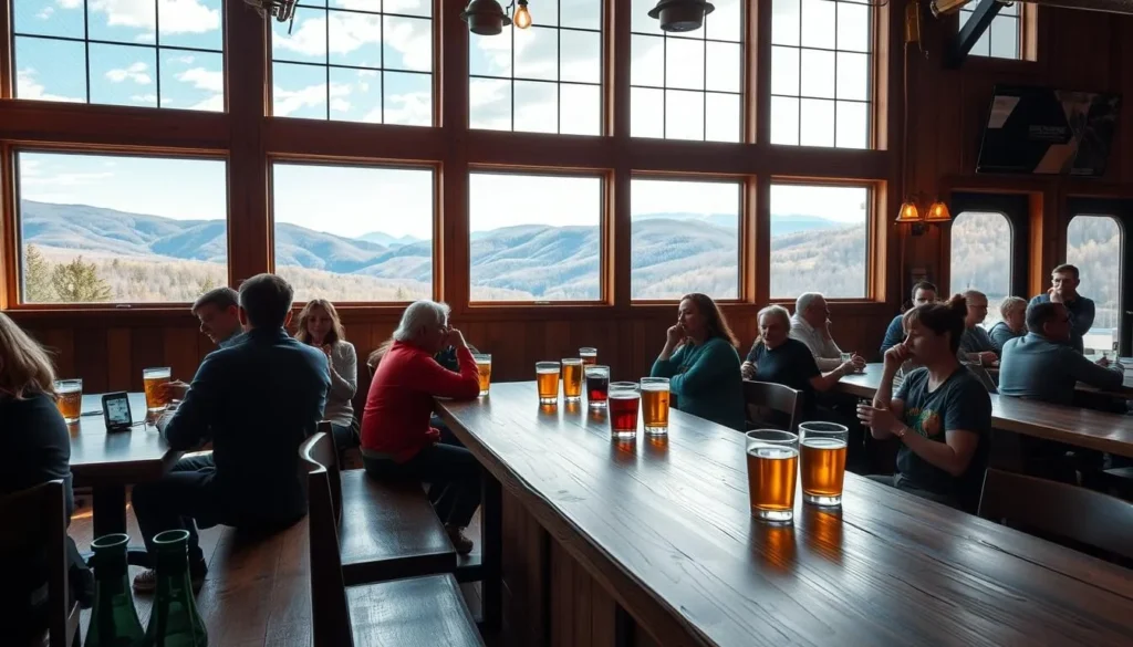 Craft brewery tasting room in Greene County with mountain views Craft brewery tasting room in Greene County with mountain views