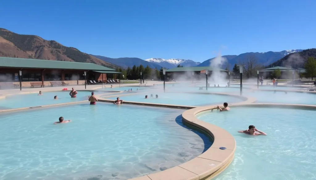 Crystal Hot Springs pool in Honeyville near Brigham City Utah Crystal Hot Springs pool in Honeyville near Brigham City Utah