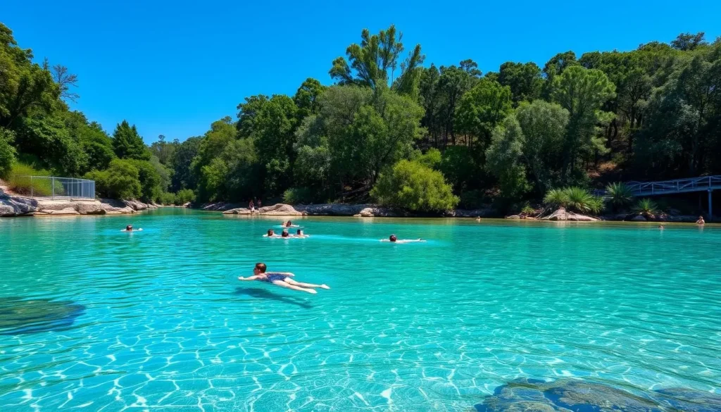 Crystal clear blue waters at Blue Springs Recreation Area in Jackson County Florida Crystal clear blue waters at Blue Springs Recreation Area in Jackson County Florida