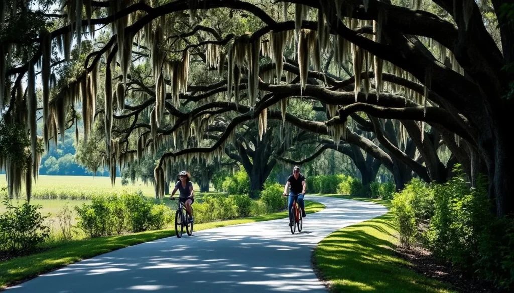Cyclists on the Withlacoochee State Trail in Citrus County, Florida Cyclists on the Withlacoochee State Trail in Citrus County, Florida