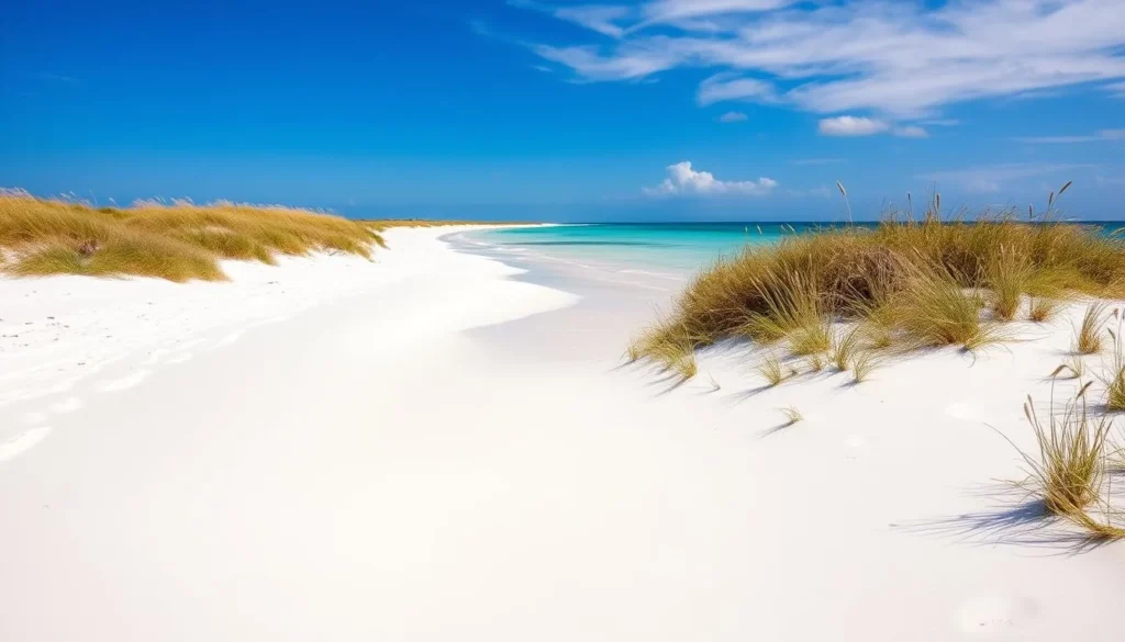 Dog Island's untouched shoreline in Franklin County Florida