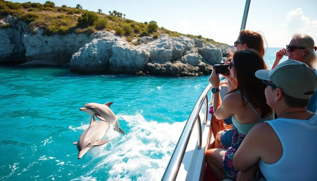 Dolphin watching boat tour in Collier County Florida waters