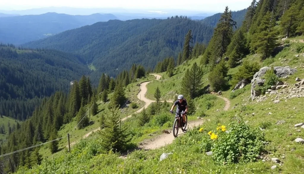 Downieville Downhill mountain biking trail in California