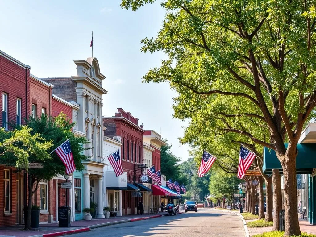 Downtown Franklinton, Louisiana with historic buildings Downtown Franklinton, Louisiana with historic buildings
