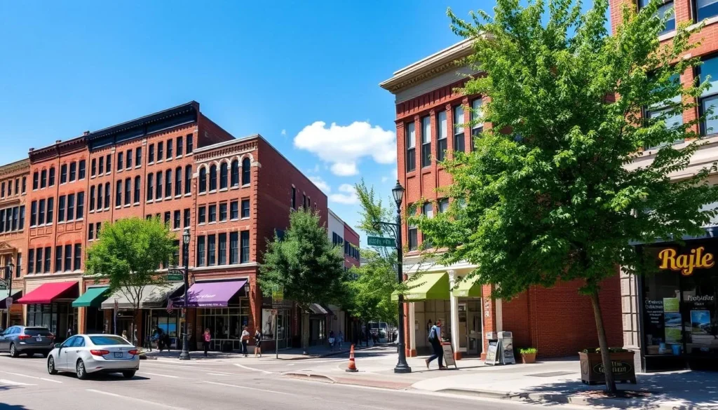 Downtown Logan Main Street with historic buildings and shops, Logan, Utah things to do Downtown Logan Main Street with historic buildings and shops, Logan, Utah things to do
