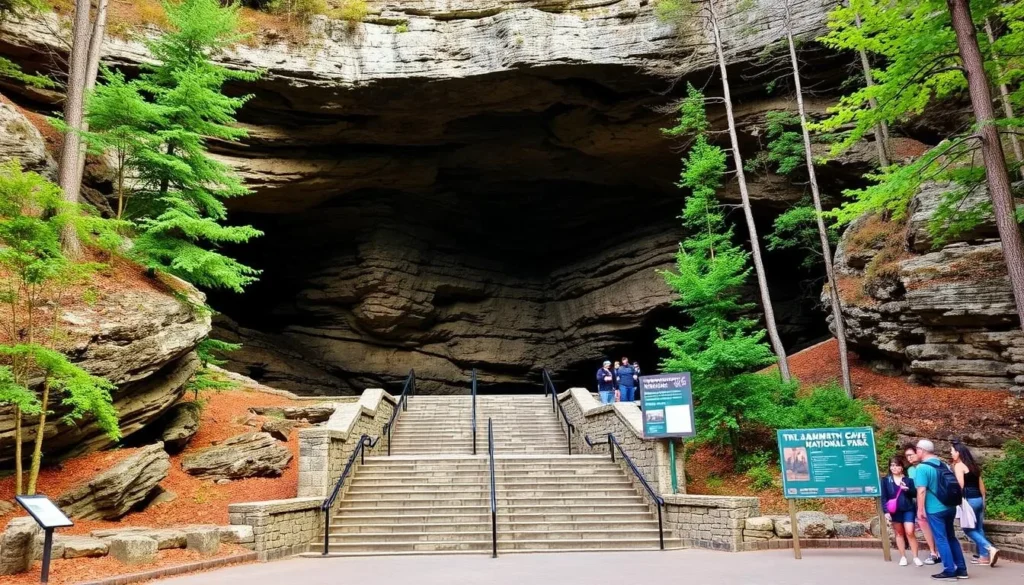 Entrance to Mammoth Cave National Park near Barren River Lake Entrance to Mammoth Cave National Park near Barren River Lake