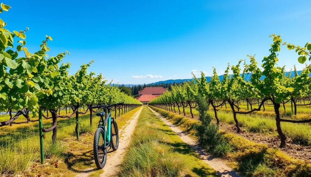Envision an e-bike tour through the vineyards of Heidiland