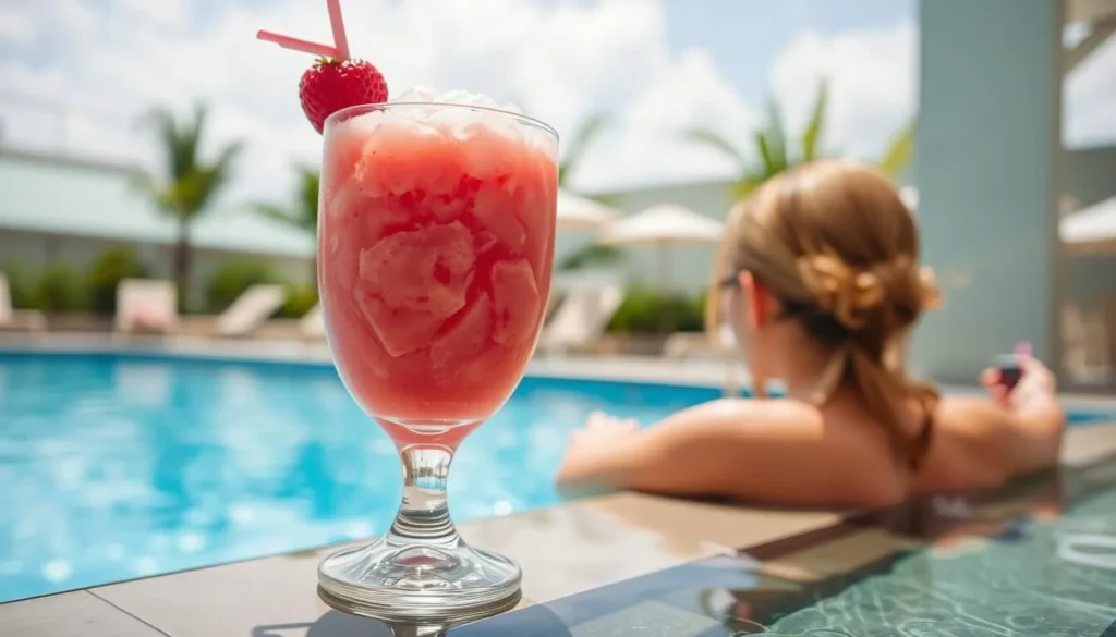 Envision sipping on a signature frozen cocktail without leaving the pool.