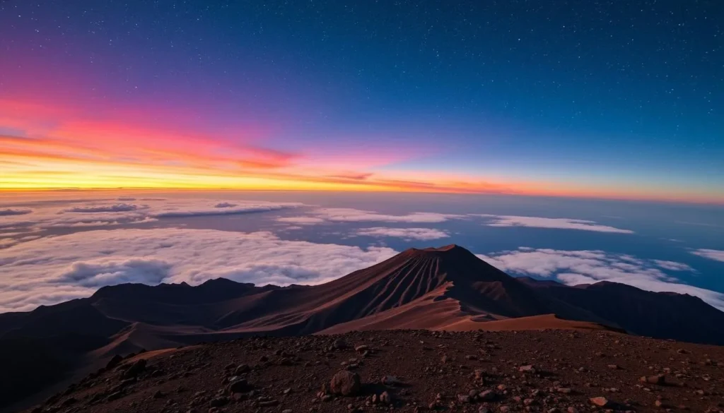 Experience the majestic beauty of Mauna Kea summit at sunset or under the stars.