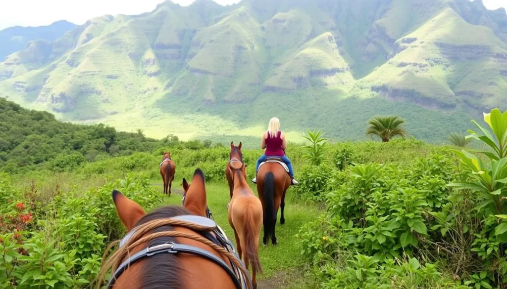 Explore Hiva Oa's trails on horseback