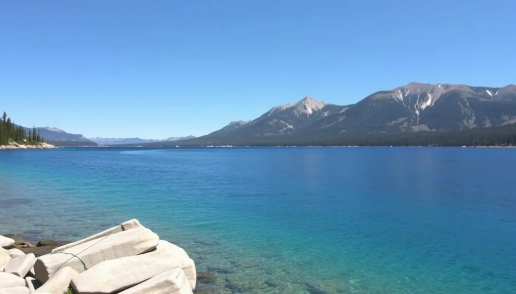 Explore Lake Tahoe's crystal-clear waters and surrounding Sierra Nevada mountains.