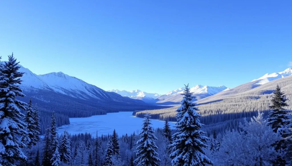 Explore Lakes Basin Recreation Area's winter landscape