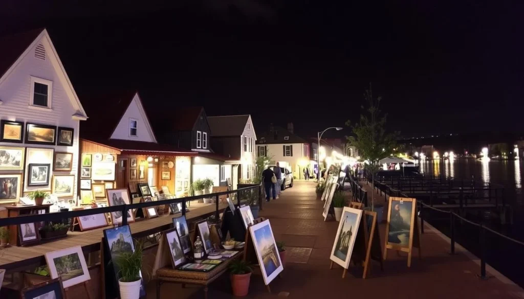 Explore Lambertville's vibrant art scene, featuring numerous galleries and studios along the Delaware River.