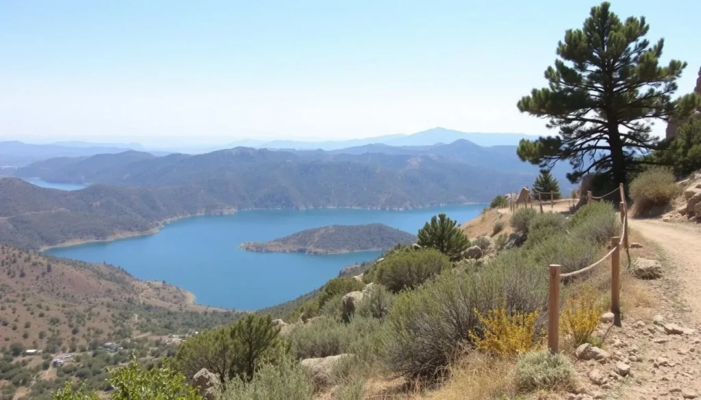 Explore the scenic hiking trails around Castaic Lake, offering breathtaking views of the surrounding landscape.