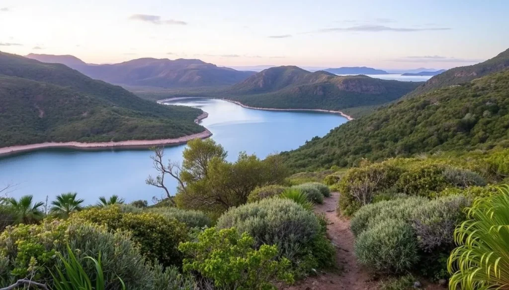 Explore the scenic trails around Rubicon Bay