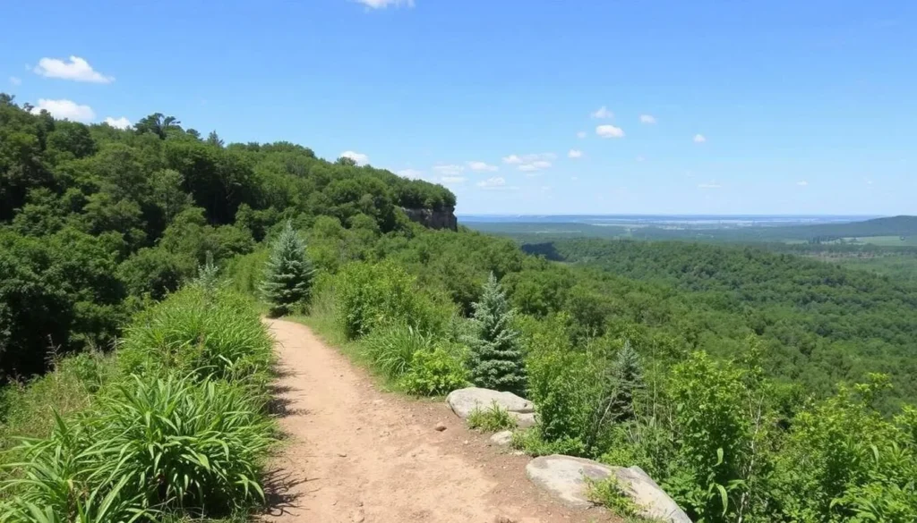 Explore the trails of Echo Bluff State Park