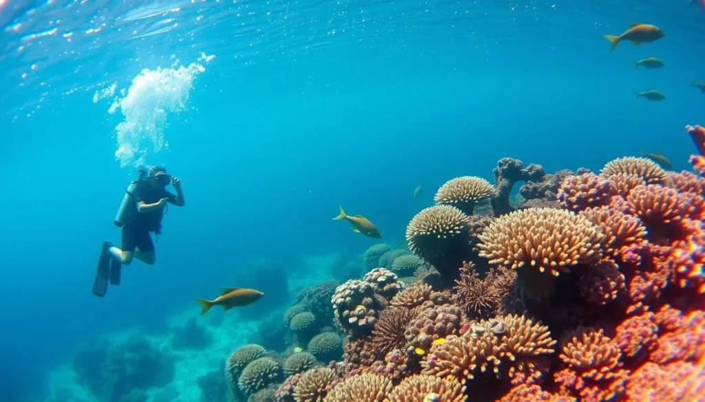 Explore the underwater world of Mozambique, where the Indian Ocean's warm waters invite you to discover vibrant coral reefs and diverse marine life.
