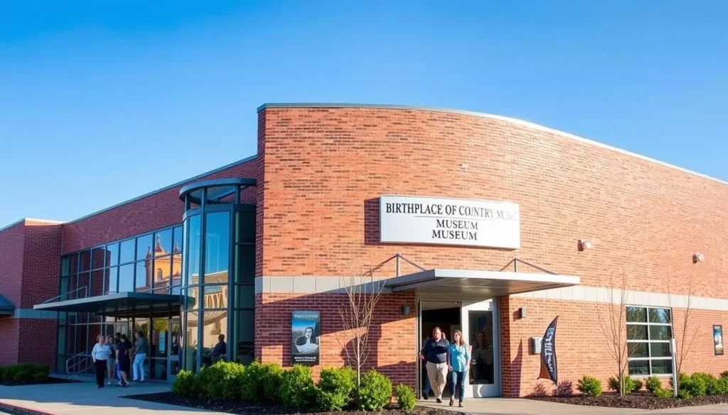 Exterior of the Birthplace of Country Music Museum in Bristol Tennessee