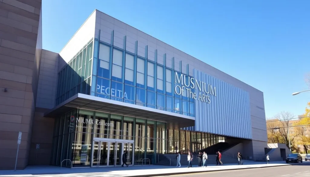 Exterior of the Bronx Museum of the Arts in Bronx County Exterior of the Bronx Museum of the Arts in Bronx County