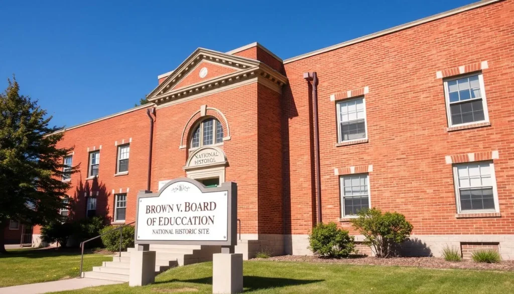 Exterior of the Brown v. Board of Education National Historic Site in Topeka, Kansas Exterior of the Brown v. Board of Education National Historic Site in Topeka, Kansas