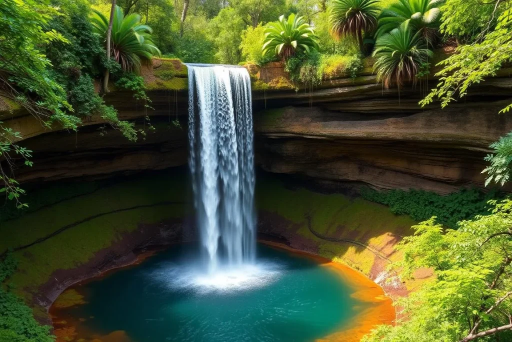 Falling Waters State Park waterfall in Washington County Florida Falling Waters State Park waterfall in Washington County Florida