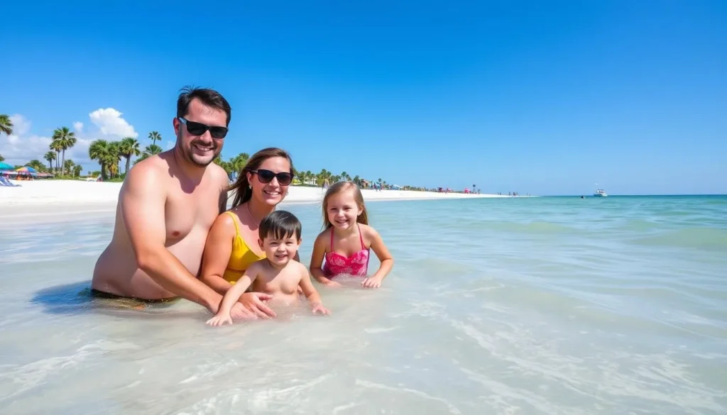 Family enjoying a day at Cedar Key Beach in Levy County, Florida Family enjoying a day at Cedar Key Beach in Levy County, Florida