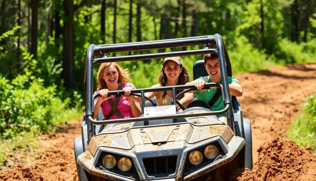 Family enjoying an off-road adventure at Revolution Off Road in Clermont Family enjoying an off-road adventure at Revolution Off Road in Clermont