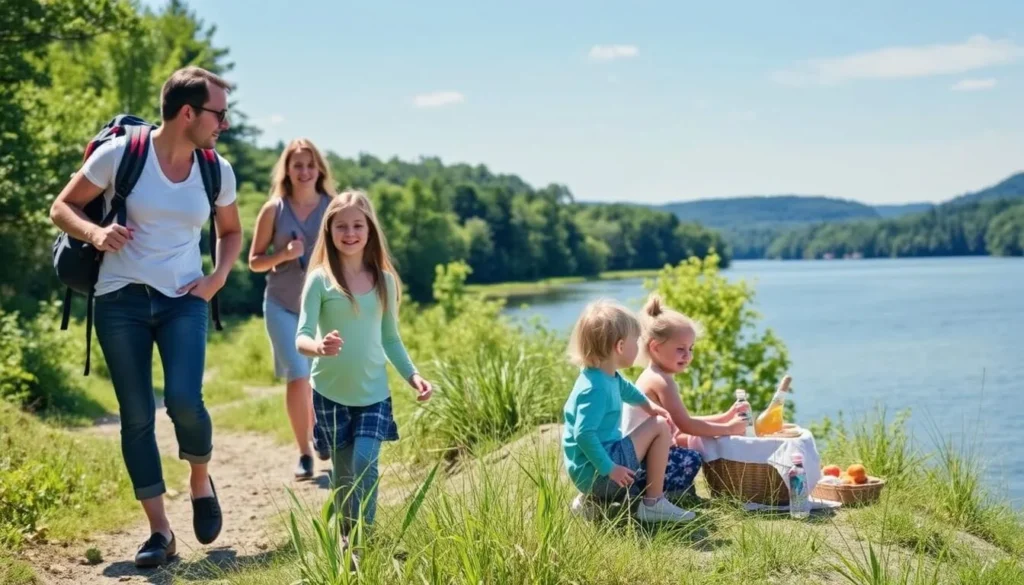 Family enjoying outdoor activities in Franklin County, New York Family enjoying outdoor activities in Franklin County, New York