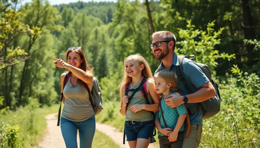 Family enjoying outdoor recreation in Allegany County New York Family enjoying outdoor recreation in Allegany County New York