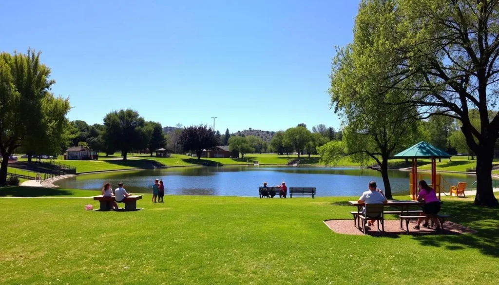Family enjoying recreational activities at Glen Helen Regional Park - family-friendly San Bernardino County things to do Family enjoying recreational activities at Glen Helen Regional Park - family-friendly San Bernardino County things to do
