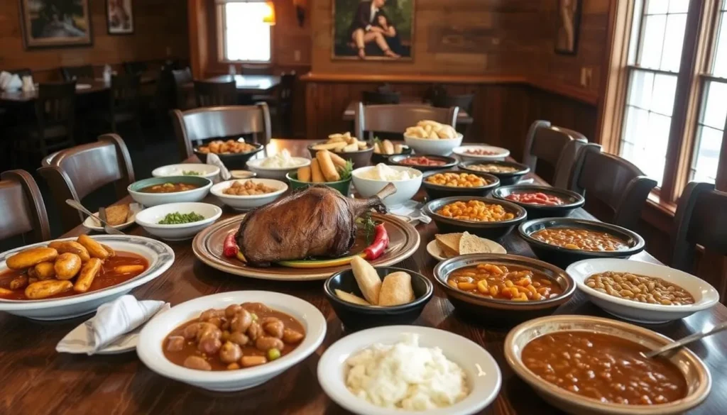 Family-style Basque dinner at The Brass Rail restaurant near Alturas Family-style Basque dinner at The Brass Rail restaurant near Alturas